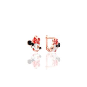Söğütlü Silver Gümüş Mineli Micckey Mouse Küpe