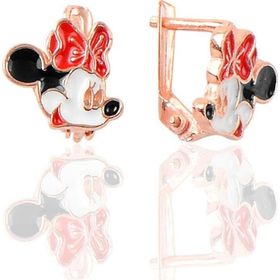 Söğütlü Silver Gümüş Mineli Micckey Mouse Küpe
