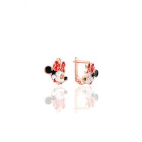 Söğütlü Silver Gümüş Mineli Micckey Mouse Küpe
