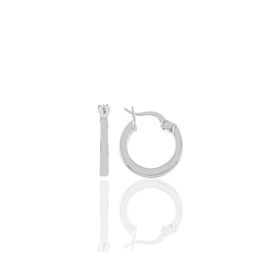Söğütlü Silver Gümüş Rodyumlu 14 mm Şarnel Halka Küpe