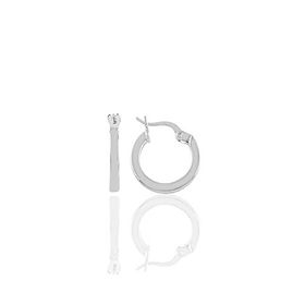 Söğütlü Silver Gümüş Rodyumlu 14 mm Şarnel Halka Küpe