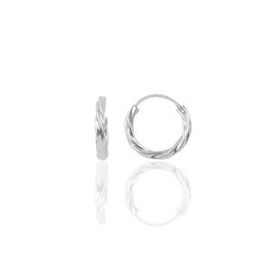 Söğütlü Silver Gümüş Rodyumlu 16 mm Burgu Halka Küpe
