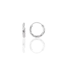 Söğütlü Silver Gümüş Rodyumlu 16 mm Burgu Halka Küpe