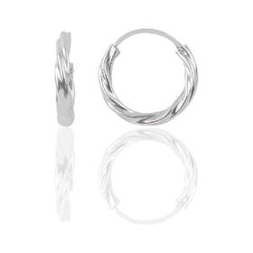 Söğütlü Silver Gümüş Rodyumlu 16 mm Burgu Halka Küpe