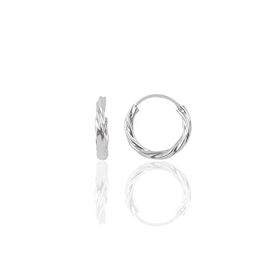 Söğütlü Silver Gümüş Rodyumlu 16 mm Burgu Halka Küpe