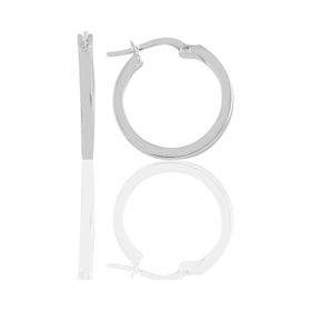 Söğütlü Silver Gümüş Rodyumlu 20 mm Şarnel Halka Küpe