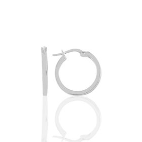 Söğütlü Silver Gümüş Rodyumlu 20 mm Şarnel Halka Küpe