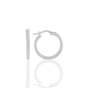 Söğütlü Silver Gümüş Rodyumlu 20 mm Şarnel Halka Küpe