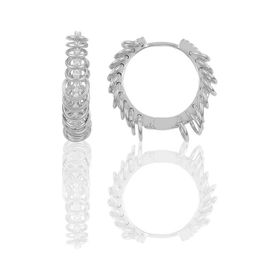 Söğütlü Silver Gümüş Rodyumlu Çılgın Halkalar Küpe