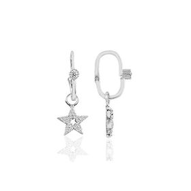 Söğütlü Silver Gümüş Rodyumlu Taşlı Lotus Göçmen Küpe