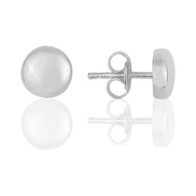 Söğütlü Silver Gümüş Rodyumlu Üç Boyutlu Yuvarlak Küpe