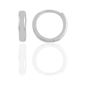 Söğütlü Silver Gümüş Rodyumlu Zirkon Taşlı 12 mm Halka Küpe