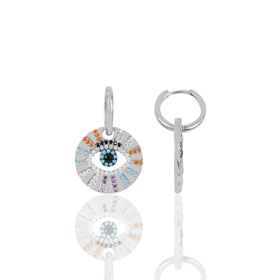 Söğütlü Silver Gümüş Rodyumlu Zirkon Taşlı Aura Küpe