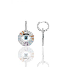 Söğütlü Silver Gümüş Rodyumlu Zirkon Taşlı Aura Küpe