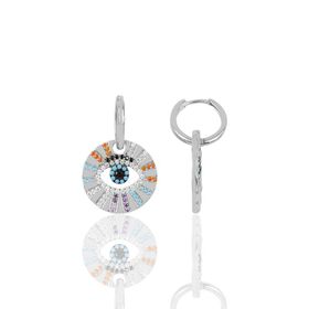 Söğütlü Silver Gümüş Rodyumlu Zirkon Taşlı Aura Küpe