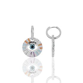 Söğütlü Silver Gümüş Rodyumlu Zirkon Taşlı Aura Küpe