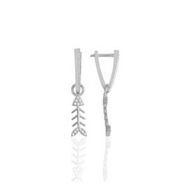 Söğütlü Silver Gümüş Rodyumlu Zirkon Taşlı Balık Kılçığı Küpe
