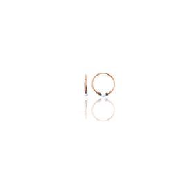 Söğütlü Silver Gümüş Rose 12 mm Mini Beyaz Taşlı Halka Küpe