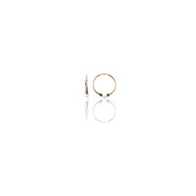 Söğütlü Silver Gümüş Rose 12 mm Mini Beyaz Taşlı Halka Küpe