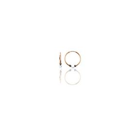 Söğütlü Silver Gümüş Rose 12 mm Mini Beyaz Taşlı Halka Küpe