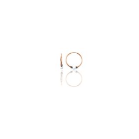 Söğütlü Silver Gümüş Rose 12 mm Mini Beyaz Taşlı Halka Küpe