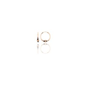 Söğütlü Silver Gümüş Rose 12 mm Mini İşlemeli Halka Küpe