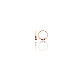 Söğütlü Silver Gümüş Rose 12 mm Mini Toplu Halka Küpe