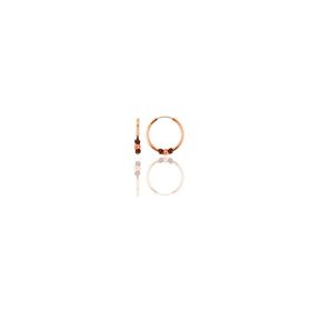 Söğütlü Silver Gümüş Rose 12 mm Mini Toplu Halka Küpe
