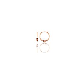 Söğütlü Silver Gümüş Rose 12 mm Mini Toplu Halka Küpe
