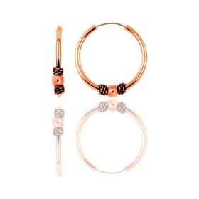 Söğütlü Silver Gümüş Rose 12 mm Mini Toplu Halka Küpe