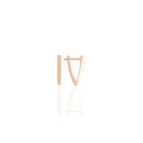 Söğütlü Silver Gümüş Rose 13 mm Özel Tasarım Üçgen Küpe