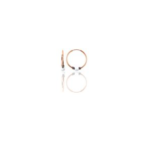 Söğütlü Silver Gümüş Rose 14 mm Beyaz Taşlı Halka Küpe