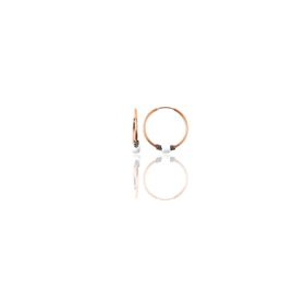 Söğütlü Silver Gümüş Rose 14 mm Beyaz Taşlı Halka Küpe