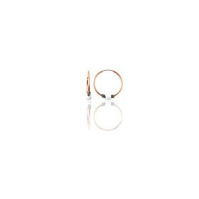 Söğütlü Silver Gümüş Rose 14 mm Beyaz Taşlı Halka Küpe