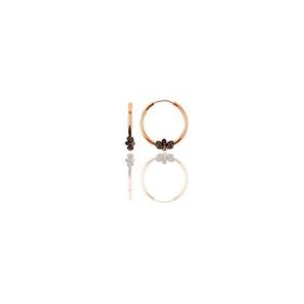 Söğütlü Silver Gümüş Rose 14 mm İşlemeli Halka Küpe