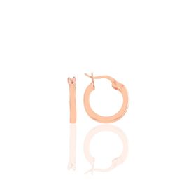 Söğütlü Silver Gümüş Rose 14 mm Şarnel Halka Küpe