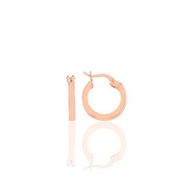 Söğütlü Silver Gümüş Rose 14 mm Şarnel Halka Küpe