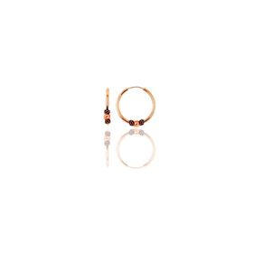 Söğütlü Silver Gümüş Rose 14 mm Toplu Halka Küpe