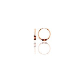 Söğütlü Silver Gümüş Rose 14 mm Toplu Halka Küpe