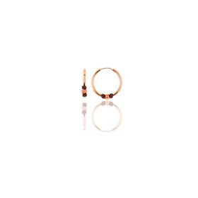 Söğütlü Silver Gümüş Rose 14 mm Toplu Halka Küpe