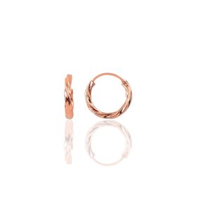 Söğütlü Silver Gümüş Rose 16 mm Burgu Halka Küpe
