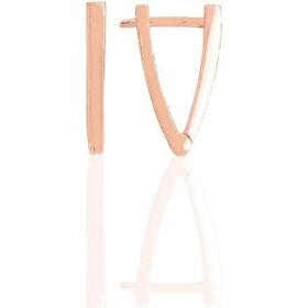 Söğütlü Silver Gümüş Rose 16 mm Özel Tasarım Üçgen Küpe