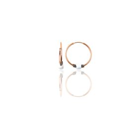 Söğütlü Silver Gümüş Rose 17 mm Beyaz Taşlı Halka Küpe