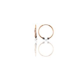 Söğütlü Silver Gümüş Rose 17 mm Beyaz Taşlı Halka Küpe