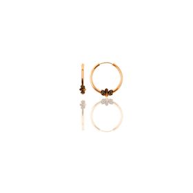 Söğütlü Silver Gümüş Rose 17 mm İşlemeli Halka Küpe