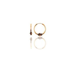Söğütlü Silver Gümüş Rose 17 mm İşlemeli Halka Küpe