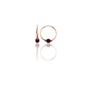 Söğütlü Silver Gümüş Rose 17 mm Mercan Renkli Halka Küpe