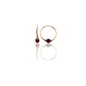 Söğütlü Silver Gümüş Rose 17 mm Mercan Renkli Halka Küpe