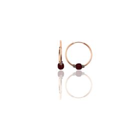 Söğütlü Silver Gümüş Rose 17 mm Mercan Renkli Halka Küpe
