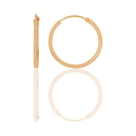 Söğütlü Silver Gümüş Rose 18 mm Burgu Halka Küpe